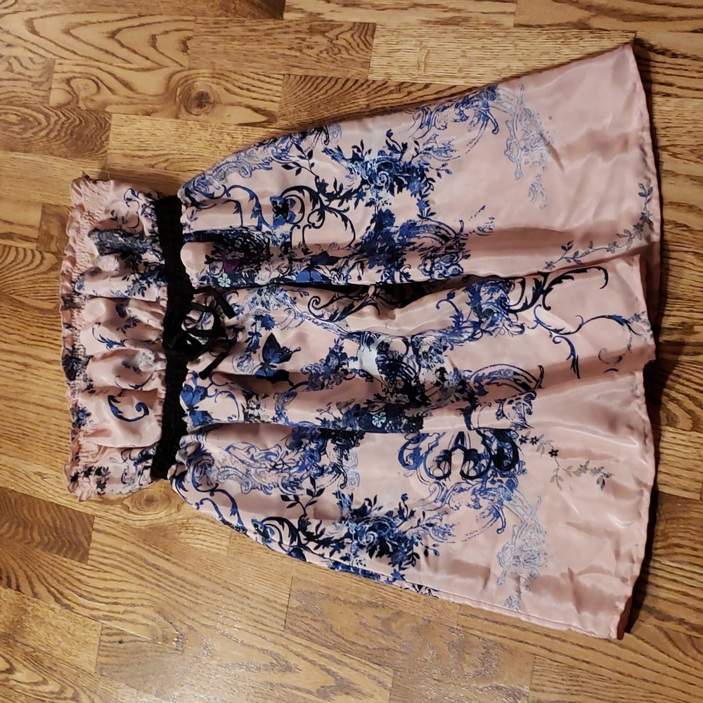 (M) Charlotte Russe Pastel Baby Floral Fantasy Strapless Top Dainty Fairycore